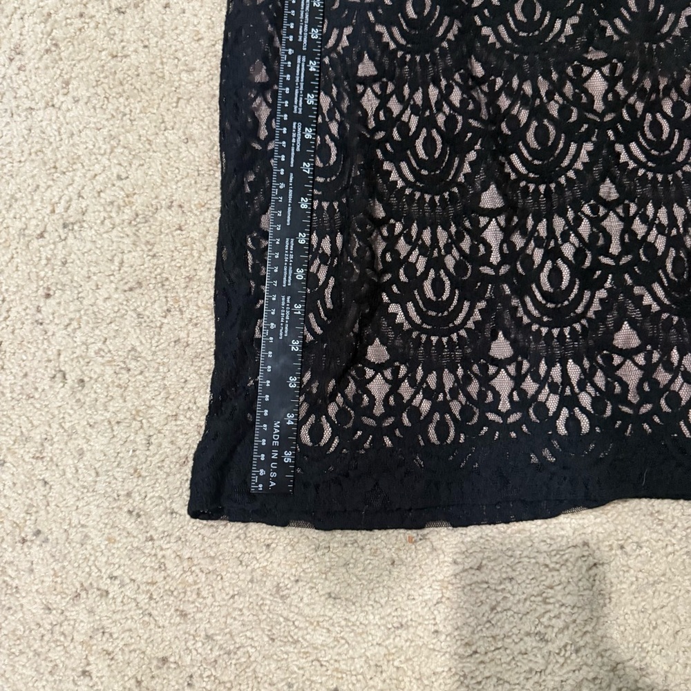 Jessica Howard Black Lace Dress Size 14 Beaded Neck - Picture 12 of 12